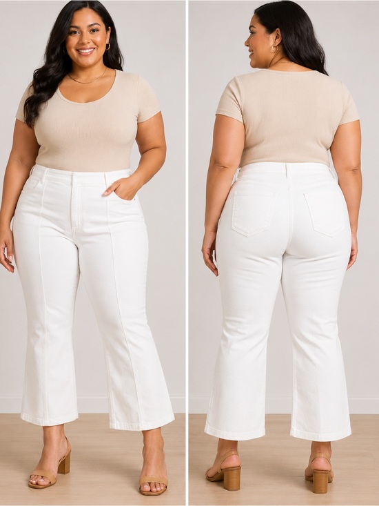 INC International Concepts Denim - INC International Concepts Crop Jeans sz 4 White Denim NEW #G879